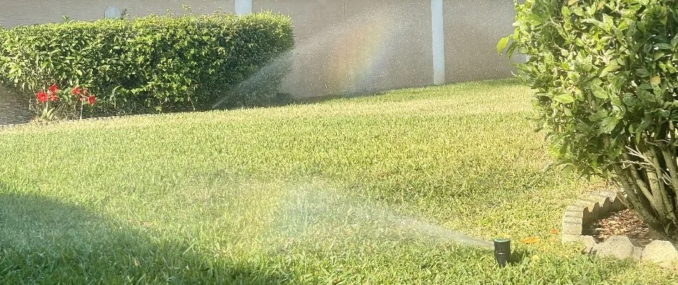 Irrigation system with sprinklers in Bartow, FL.