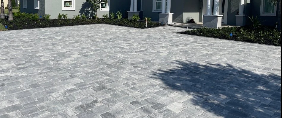 A paver driveway in Haines City, FL.